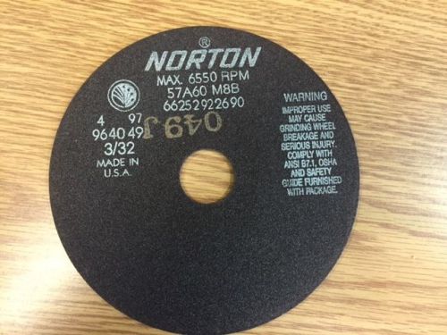 Norton Grinding Cut-off wheel, 57A60 M8B , 10 pcs., 7 x 3/32 x 1 1/4 hole,
