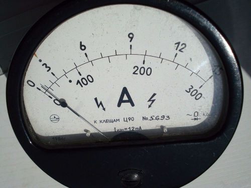 Vintage USSR Soviet AC analog Ampere meter 15A 300A 1986