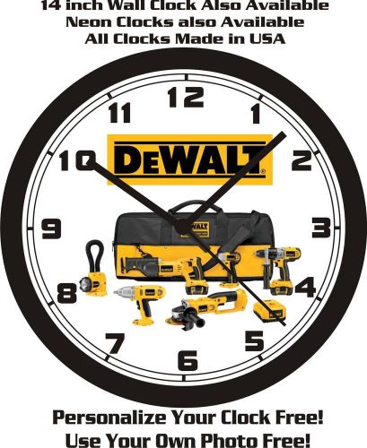 DeWALT POWER TOOLS WALL CLOCK-FREE USA SHIP!
