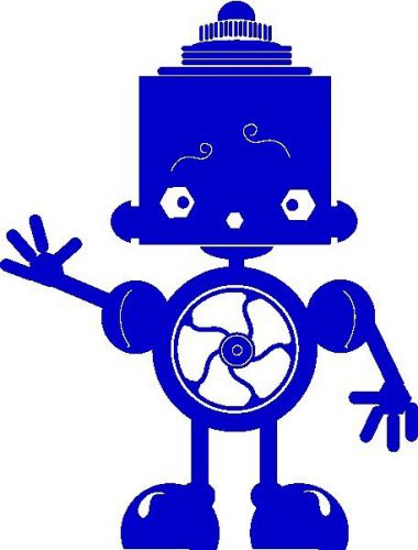 30 Custom Blue Futuristic Robot Boy Personalized Address Labels