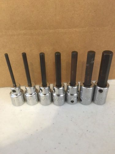 Proto - 7 piece 3/8 drive allen wrench sockets set for sale