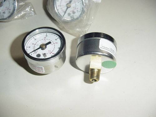 New air pressure gauge 1&#034; 1/2&#034; npt 0-60 psi for sale