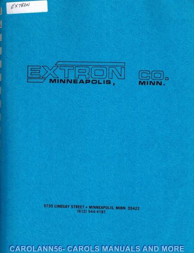 EXTRON Bulletins EX7301 EX7401 EX7402