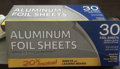 Aluminum Foil 30 Already Cut Sheet Safe For ChildrenS.TWO PKT. FREE SHIPPING
