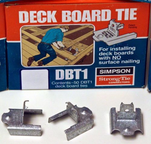 Deck board tie by simpson strong-tie connectors dbt1 no surface nailing for sale