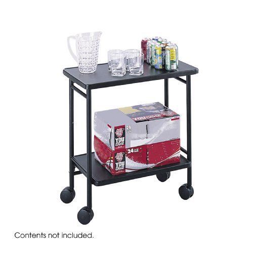 Safco products 8965bl folding office hospitality cart, black 116230 for sale