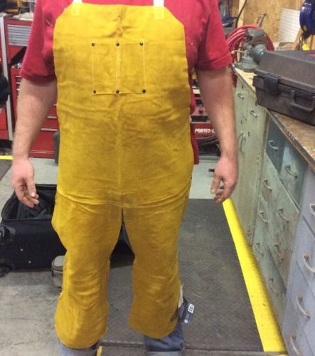 Ironcat 48&#034; split leg apron leather welding apparel 7011/48 * lot of 2 aprons for sale