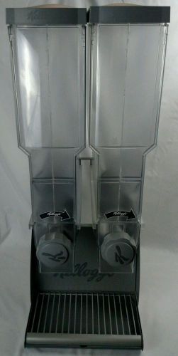 Kelloggs Dual Acrylic Commercial Dry Food Cereal Dispenser Cafeteria Hotel