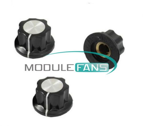 5PCS 16mm Top 6mm Adjustable Turn Shaft Insert Dia Potentiometer Rotary Knobs
