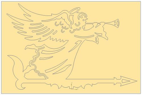 WEATHER VANE ANGEL DXF FILES FOR CNC PLASMA CUTTING, LASER, WATER JET ROUTING