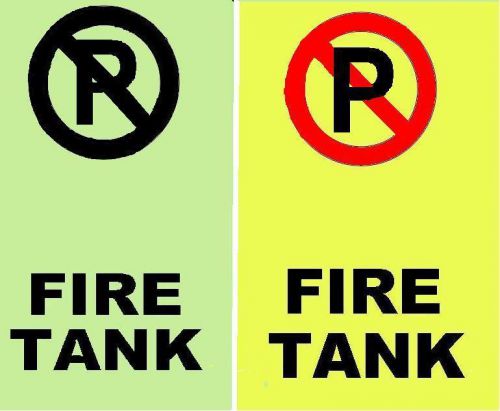 Fire tank glow in the dark plastic sign  10&#034;x14&#034; for sale