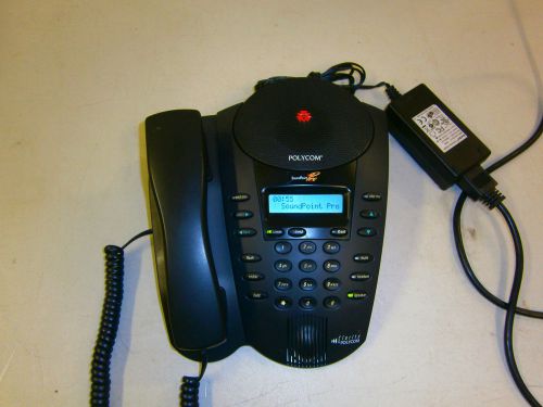 POLYCOM SOUNDPOINT PRO SE-225 WITH POWER.  TESTED AND RESET