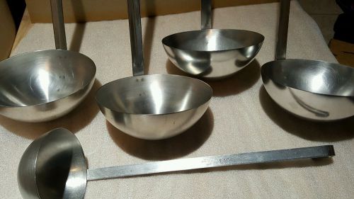 LOT OF 5 - Vollrath Ladles, 8 oz and 24 oz. Stainless Steel #5848 &amp; #58540