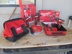 Milwaukee 2481 &amp; 2401-22 m12 12-volt lithium-ion combo kits, 3 hex screwdrivers for sale