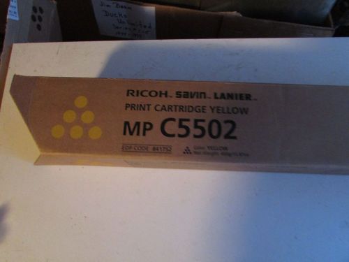 Genuine Ricoh Savin Lanier Yellow  Print Cartridge MP C5502