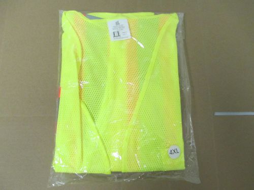 FROG WEAR GLO-002 FLUORESCENT YELLOW SAFETY VEST SIZE 4XL BRAND NEW REFLECTIVE
