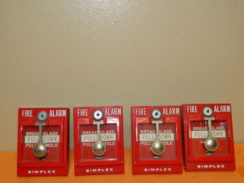 4x simplex 4251-30 fire alarm pull stations for sale