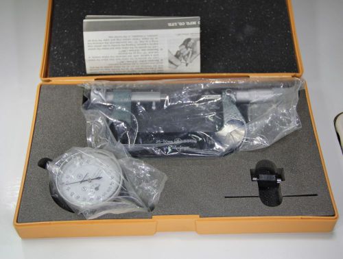 Mitutoyo 107-182 micrometer with dial indicator range 25-50 mm for sale
