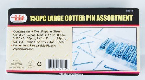 Iit 82975 150-piece large cotter pin assortment in snap-lock case for sale
