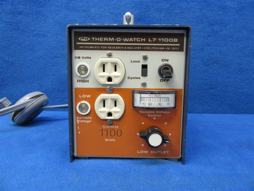I2R Therm-O-Watch Model L7-1100B Voltage Controller Variable Output Working
