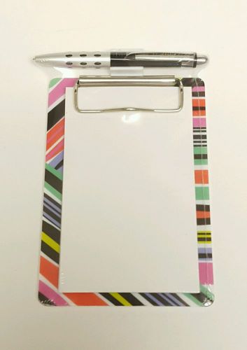 Mini magnetic clipboard with pen for sale