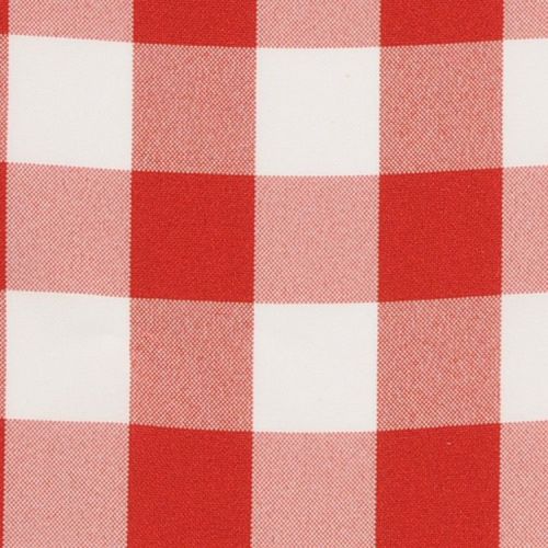 Red and White Gingham Checkered Poylester Napkins - 1 Dozen