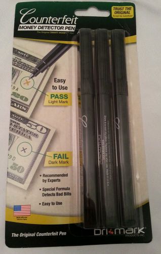 Counterfeit Bill Detector Pen (3 pack) New, sealed (Retial Sales, Flea Market)