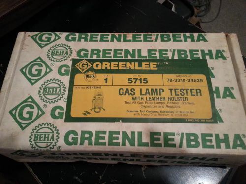 Greenlee 5715 gas lamp tester  pouch all probes instruction sheet &amp; original box for sale
