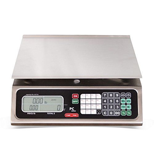 TORREY PC40L Electronic Price Computing Scale, Rechargeable Battery, Stainless