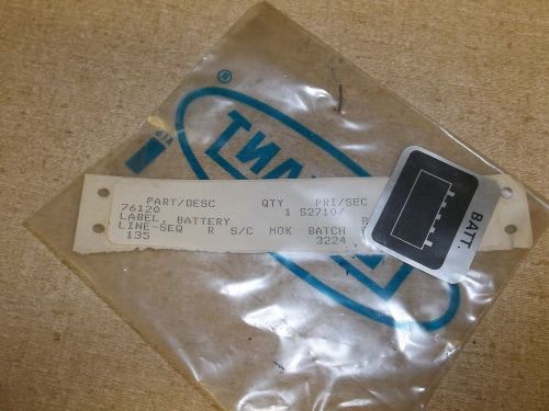 Tennant Floor Scrubber Battery label 76120 *FREE SHIPPING*
