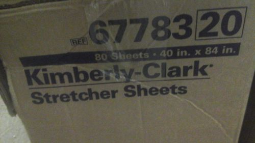 80 KIMBERLY CLARK STRETCHER SHEETS 40&#034; X 84&#034; DISPOSABLE BLUE TISSUE SURGICAL NEW