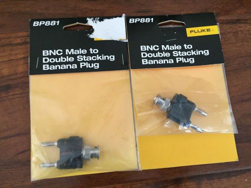 Two Fluke BP881 BNC To Double Stacking Banana Plugs BP880 BC2710 1296 1269 1270