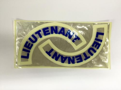 Glo-flex &#034;lieutenant&#034; sticker fire rescue ems helmet crescents set, reflective for sale