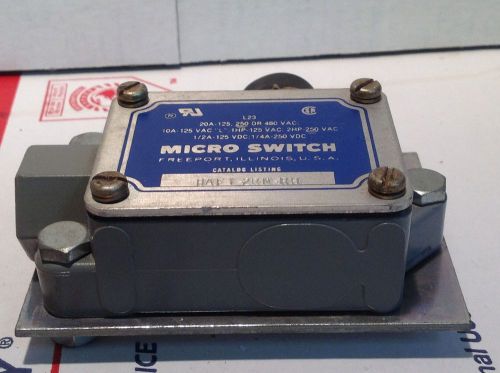 Micro Switch, Model BAF-12RN-RH, Precision Limit Switch, 20A, 125v.a.c., 1Hp