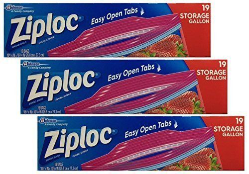 Ziploc Food Storage Bag 19 Count PK 3