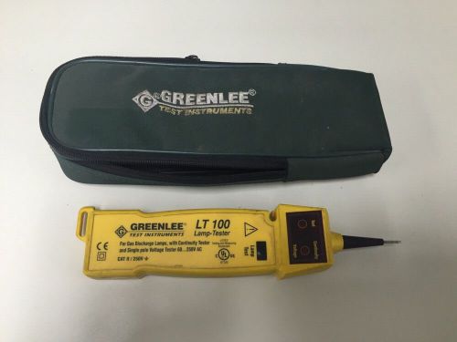 Greenlee LT-100 Lamp Tester for Fluorescent Lighting W Case