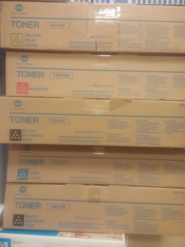 Konica TN314 CMYK Set + Extra Black Toner Cartridge