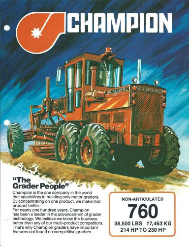Equipment Brochure - Champion - 760 - Motor Grader (E3089)