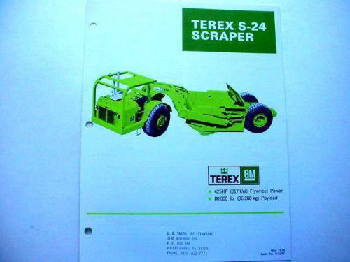 Terex  S-24 &amp; S-11E Series B Scraper Literature (2 pcs)