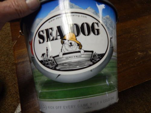 Beer Ice Pail  &#034;SEA DOG&#034; sticker over Coors 9-1/2&#034; x 6-3/4&#034; x 7-1/4&#034;