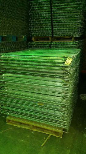 Wire decks 48&#034;x46&#034; used - pallet rack shelf decking flanged for sale