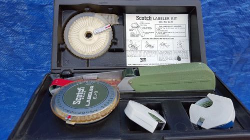 Scotch 3M brand vintage LABEL MAKER KIT labeler No EJ-29 w/original case bundle