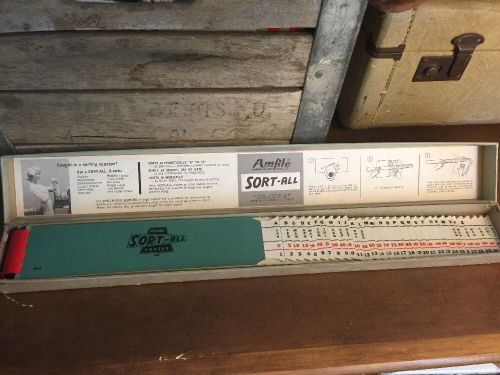 Vintage AMFILE A-31 Pressboard SORT-ALL Sorter~21&#034;~FILING File ORGANIZER~In Box