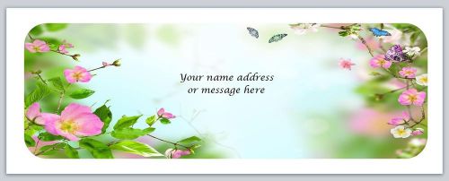 30 Personalized Return Address Labels Flower Buy 3 get 1 free (bo569)