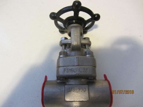 Williams 3/4&#034; Steam Gate Valve 316 Stainless Steel Weld Ends