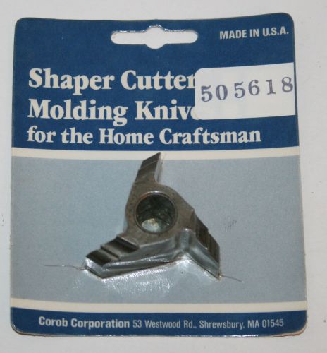 Shaper Cutter Molding Knife Woodworking 3/16&#034; Bead &amp; Cove #505618 USA Made