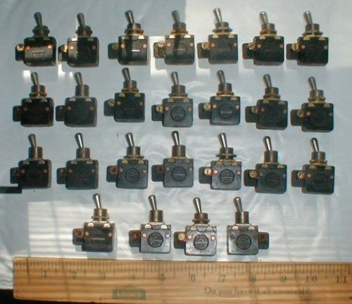 Lot of 25 Old Bakelite Carling Metal Toggle Switches
