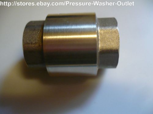 1/2&#034; INLINE CHECK VALVE FxF NPT SOLID BRASS LOW PRESSURE FOR INLETS TANKS