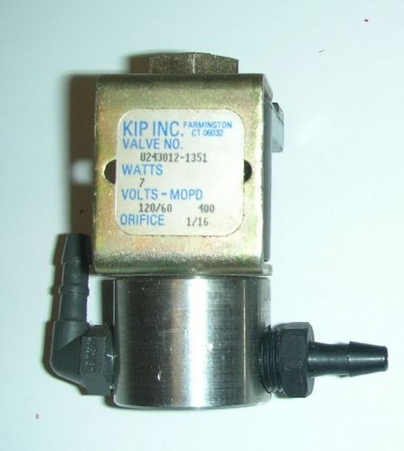1/8&#034; npt, 120 vac, 1/16&#034; orifice solenoid valve kip u243012-1351 unused take off for sale