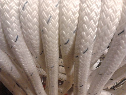 34&#039; of 3/4&#034; White Stable Braid Low Stretch Polyester